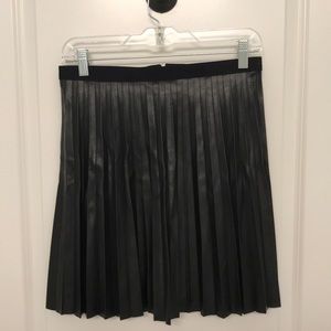 Jcrew faux-leather pleated skirt